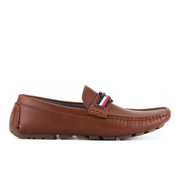 Tommy Hilfiger Atino Medium Brown 210 Slip On Driving Loafer Mens 11 Square Toe - Picture 2 of 6
